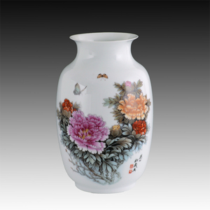 618特惠张松茂牡丹国色天香瓷瓶张松茂正品真品