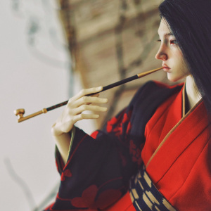 bjd烟斗烟杆长杆烟娃用长烟杆和服花魁配件和风烟杆道具摄影道具