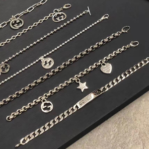 正品代购gucci古驰古奇手链爱心古巴锁骨链大小链条男女精灵钥匙