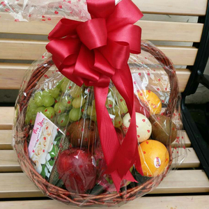 高档新鲜水果礼篮送长辈领导客户病人上海花店同城速递节日水果篮