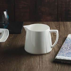 罗尔系列出口尾单 纯白骨瓷马克杯 奶扎 咖啡杯