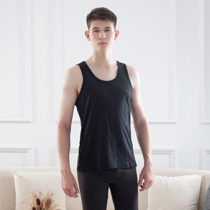 意大莱男士背心内穿纯棉老头白色跨栏全棉打底汗衫男式