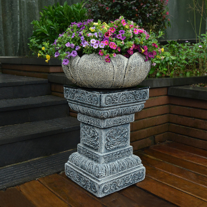 新中式户外创意水泥大花盆花园别墅门口庭院大象艺术花坛底座花槽