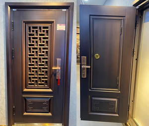 百特门通风防盗门中门复古别墅铝箔铜漆超c级甲级可智能锁定制