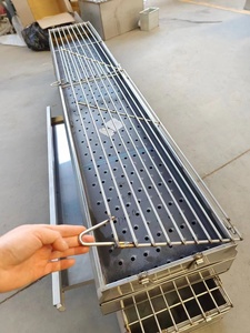 网红包钢隔热烧烤炉商用明档烤串炉加厚可定制