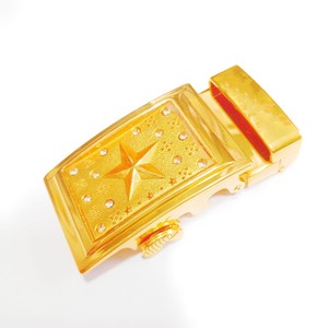 将军版24k金满天星皮带扣头腰带头男自动扣头裤带头大气高档耐磨