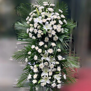 西安鲜花花店同城速递清明节菊花花篮祭奠纪念哀思哀悼扫墓送花