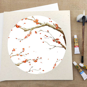 镜面卡纸宣卡33cm38cm外麻内白书法国画绘画宣纸生宣熟宣练习专用