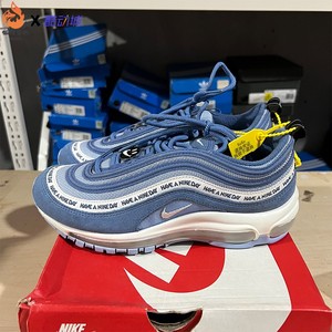 狐狸家nike air max 97 白蓝笑脸雾霾蓝男女休闲运动鞋bq9130-400