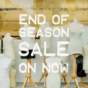 sale减价折扣组合玻璃贴纸 服装箱d包店铺橱窗可移除装饰 qw-9030