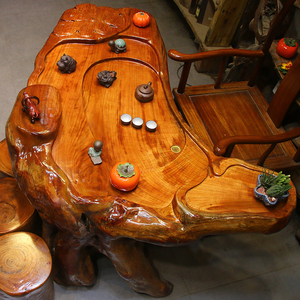 红椿木实木功夫茶桌树根根雕茶台家具整体茶几茶海原木mp6866