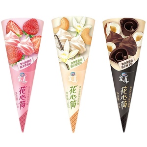 雀巢呈真花心筒甜心香草草莓巧克力脆皮甜筒冰淇淋冰激凌脆筒雪糕