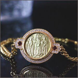 希望—古罗马拜占庭金币手链999纯银手工复古风可调节