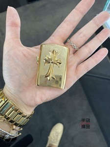 chrome hearts 克罗心 22k黄金十字高端zippo打火机