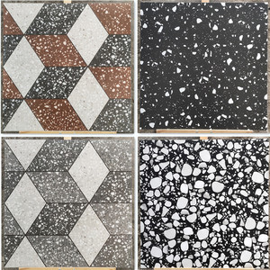 水磨石地砖仿古砖彩色菱形砖服装店餐饮店地板砖哑光防滑600x600