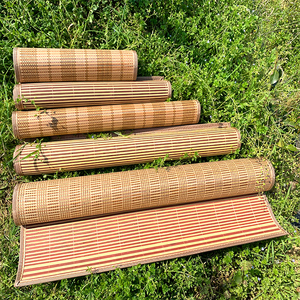 青竹席竹纤维软凉席竹编晒席榻榻米席子四季泰迪狗窝竹片地垫垫子