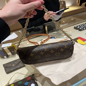 lv路易威登女包23新款ivywoc链条腋下包老花麻将单肩斜挎包m81911