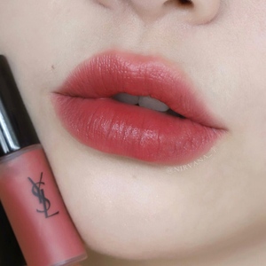 ysl口红 圣罗兰黑盖丝绒哑光唇釉216# 201#中小样3ml 蜜桃豆沙色54人