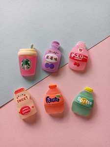 新款现货雪碧蓝莓汁牛奶瓶子diy树脂饰品配件 个性滴胶手机壳贴片