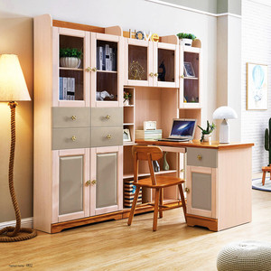 书橱柜带书桌