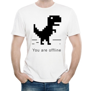 you are offline谷歌404断网程序员it极客恶搞程序猿短袖t恤男