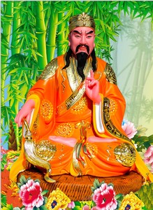 黄大仙金属画像 神社 道教神像 客厅神明供奉 宗教信仰