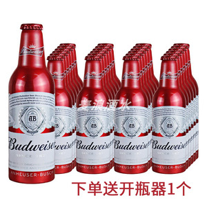 百威啤酒红瓶铝铝罐百威355ml24瓶 红色铝瓶百威小瓶装新日期
