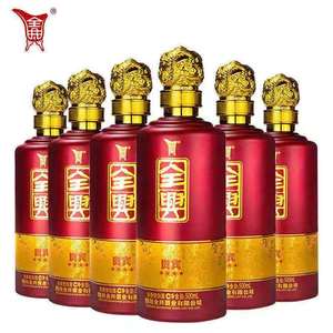 全兴酒贵宾四星42度500ml浓香型纯粮酒整箱6瓶礼盒装特价酒水