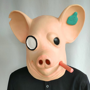 新款游戏看门狗军团面具watch dogs抽烟猪头动物面具抖音头套mask