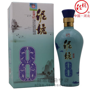 泥坑白酒新品青花8纯粮手工酿造500ml*6瓶装42度整箱整箱内附手提