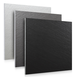 通体黑灰色岩板火烧岩600x600地砖凹凸颗粒真质感板岩仿古砖墙砖