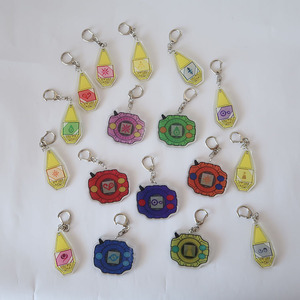 中二良品数码宝贝暴龙进化召唤器12徽章亚克力挂件童年钥匙扣周边