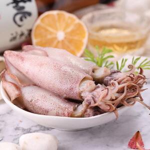 2盒海兔子墨鱼仔海鲜产品冷冻笔管鱼籽乌乌贼墨斗鱼半熟生鲜快递