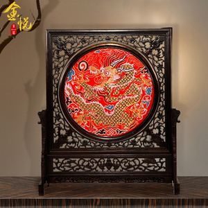 南京云锦大摆件屏风中国风家居装饰商务礼品特色手工艺品送老外