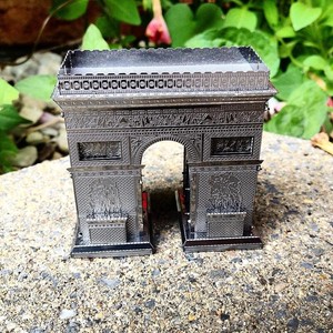 钢模像 3D免胶立体手工拼图 全金属diy建筑拼装不锈钢模型 凯旋门