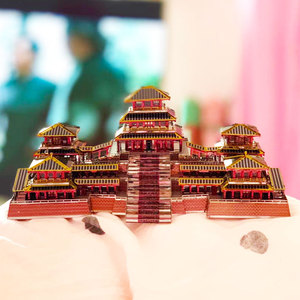 拼酷新品金属拼图秦始皇阿房宫diy手工立体拼装模型益智玩具礼物