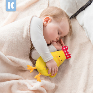 卡拉梦新生婴儿安抚玩具小鸡手偶公仔布娃娃毛绒可啃咬宝宝伴睡眠