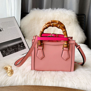 diana竹节包女手提斜挎包粉色包包diana竹节迷你托特包mini小方包