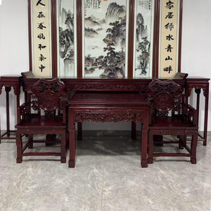 徽派中堂六件套四件套八仙桌实木家具家用现代中式供桌香案神台柜