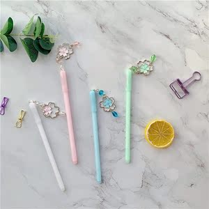 樱花中性笔韩国小清新ins网红抖音流沙超萌少女心笔考试笔签字笔