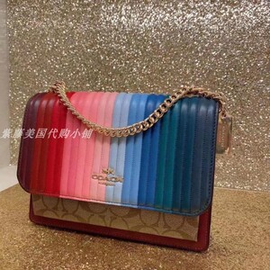 蔻驰彩虹包链条