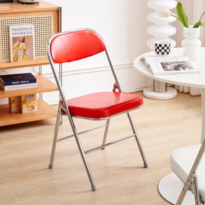 中古风折叠椅子复古火锅店凳子网红拍照靠背椅家用电脑椅简易餐椅