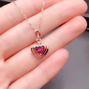 心形石榴石18k镶嵌