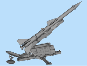1/72 hq-2红旗2 苏联萨姆-2型地对空导弹及发射架 小号手 黑色