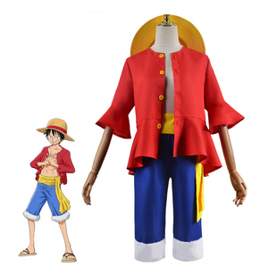 海贼王cos衣服海盗王儿童路飞鲁夫表演动漫cosplay万圣节演出服装