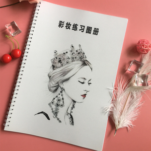 纸妆素描美人图 手绘模板 化妆师全新美人图1人付款15