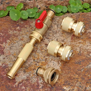 家用增压泵可调直喷花洒浇花洗车洒水喷雾水枪喷头四分软管快接头