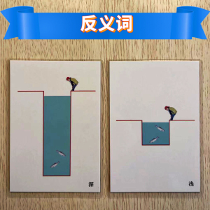 反义词大小高低长短aba自闭症孤独症 发育迟缓教学卡儿童康复教具