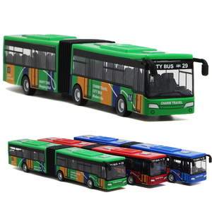 合金双节加长小巴士小巧回力儿童玩具BRT公交车跨境热销玩具礼品
