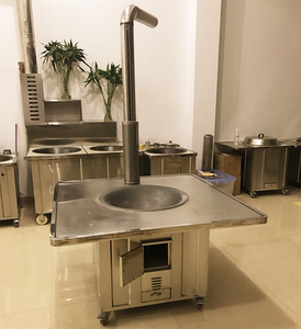 户外不锈钢移动式地锅鸡灶省柴土灶农家乐烧柴灶露营场地商用灶台